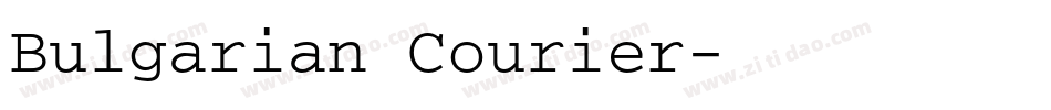 Bulgarian Courier字体转换